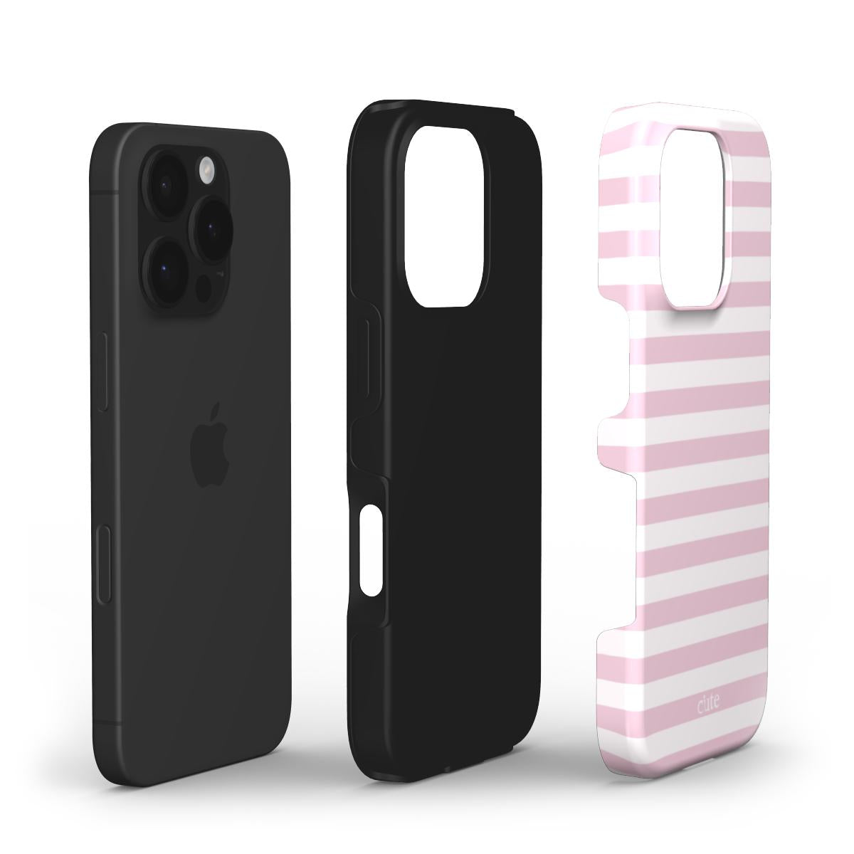 Soft Pink Lines phone case