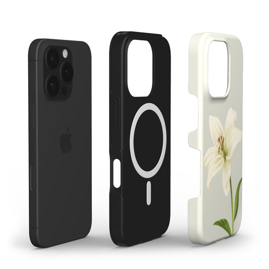 Elegant White Lily magsafe phone case