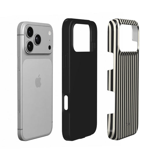 Noir Pinstripe phone case