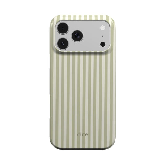 Sage Pinstripe magsafe phone case