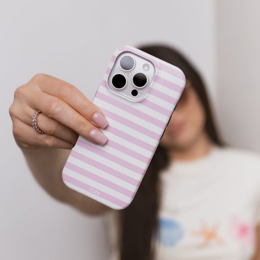 Soft Pink Lines phone case