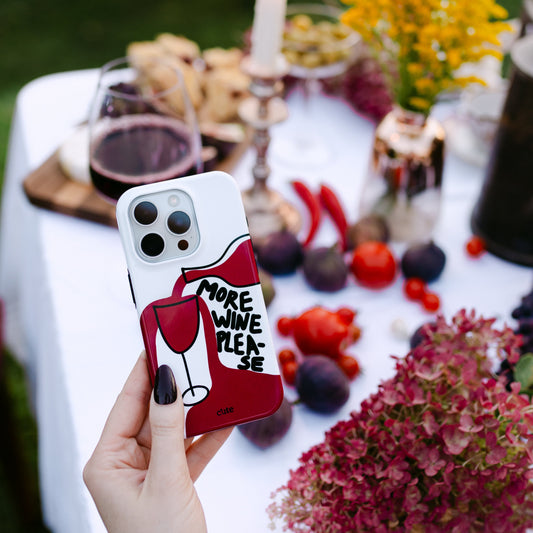 More Wine Please phone case