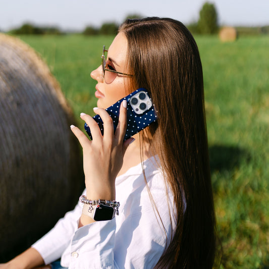 Navy Dots phone case