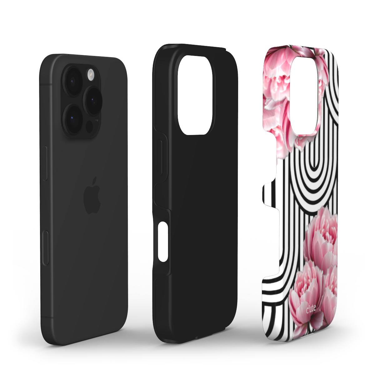 Peony Contrast phone case