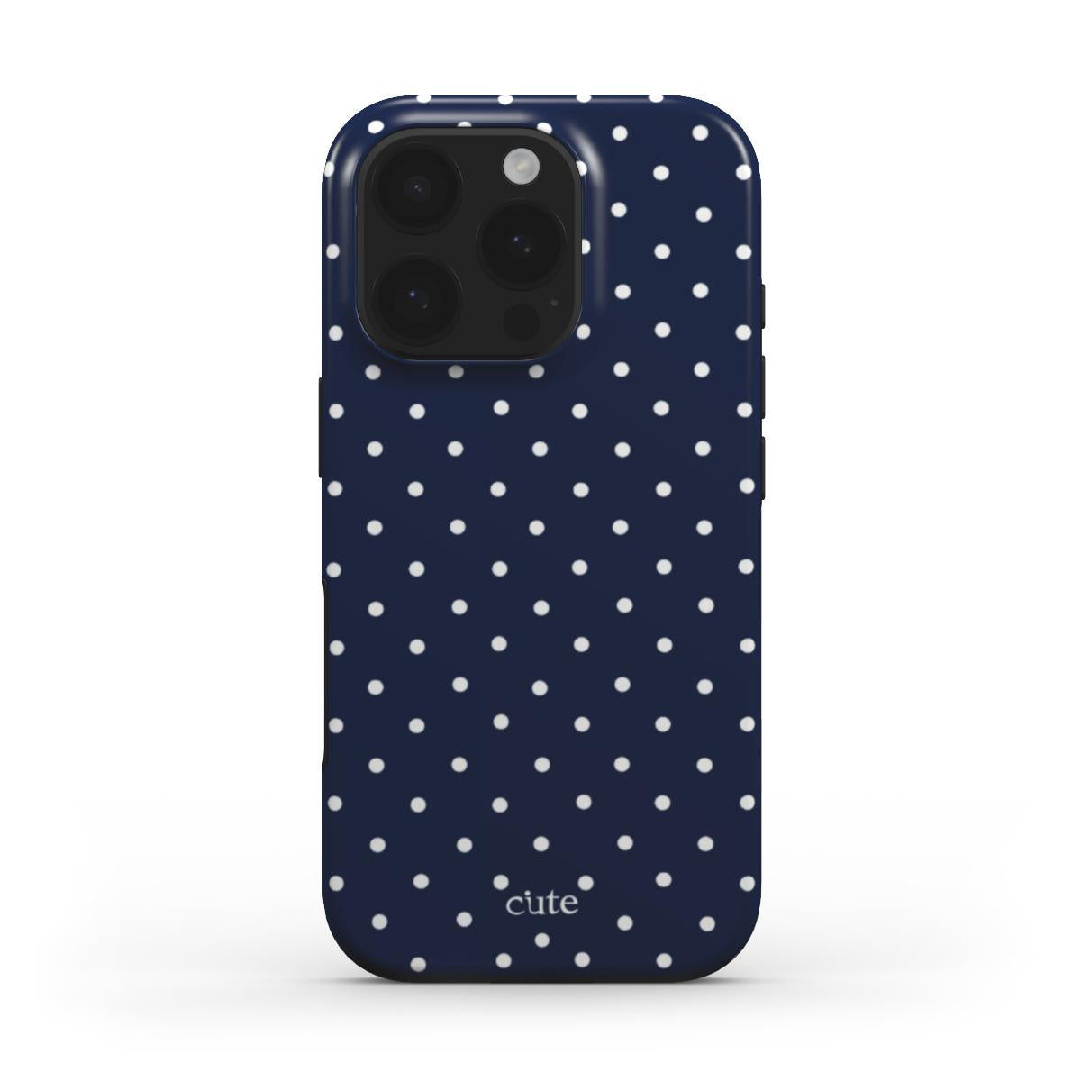 Navy Dots Magsafe phone case