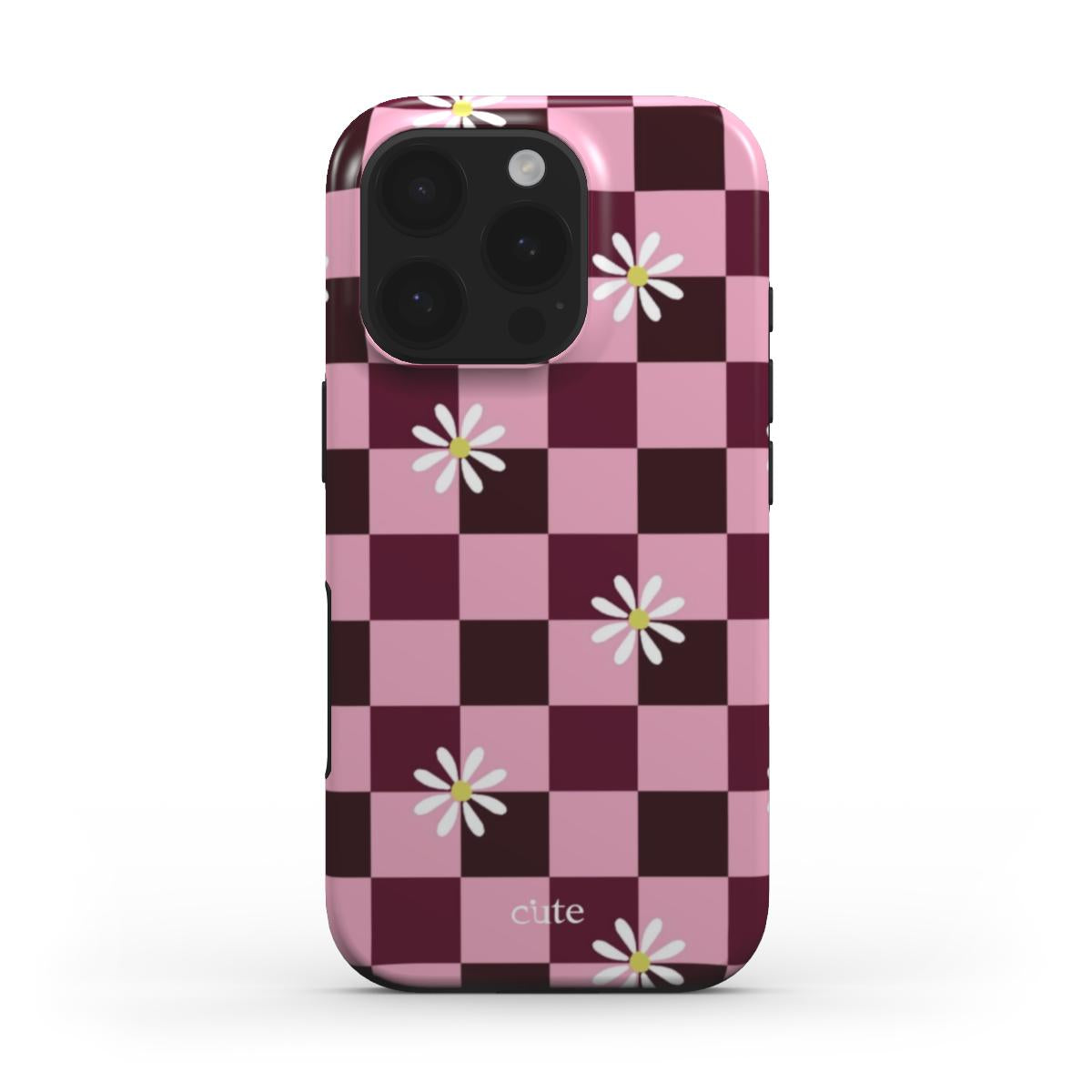 Cherry Checker Bloom phone case