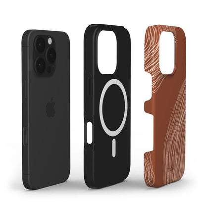 Terracotta Lines magsafe phone case