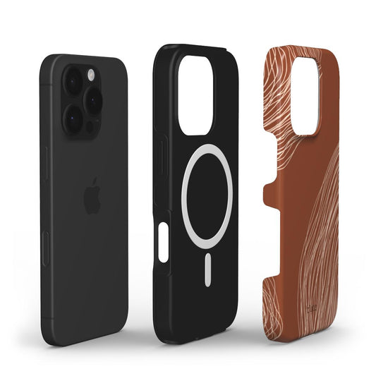Terracotta Lines magsafe phone case