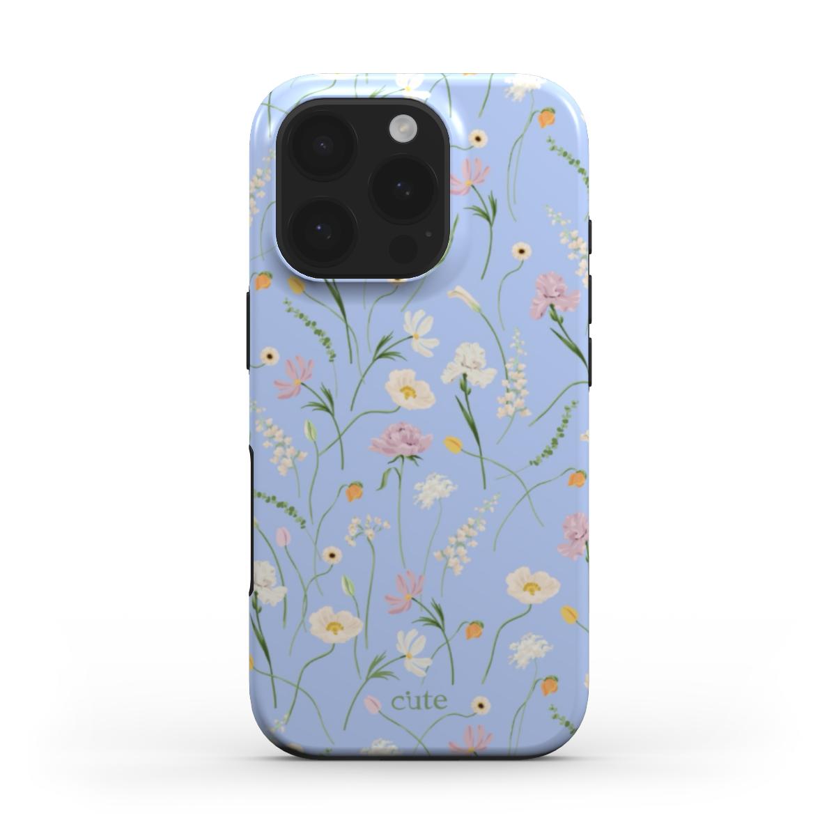 Sky Blue Wildflowers magsafe phone case