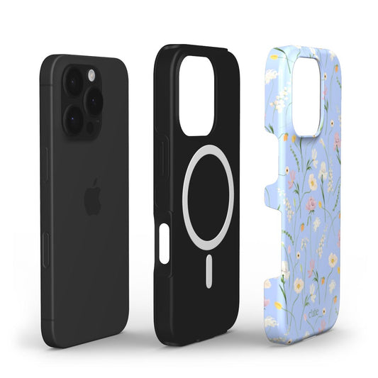 Sky Blue Wildflowers magsafe phone case