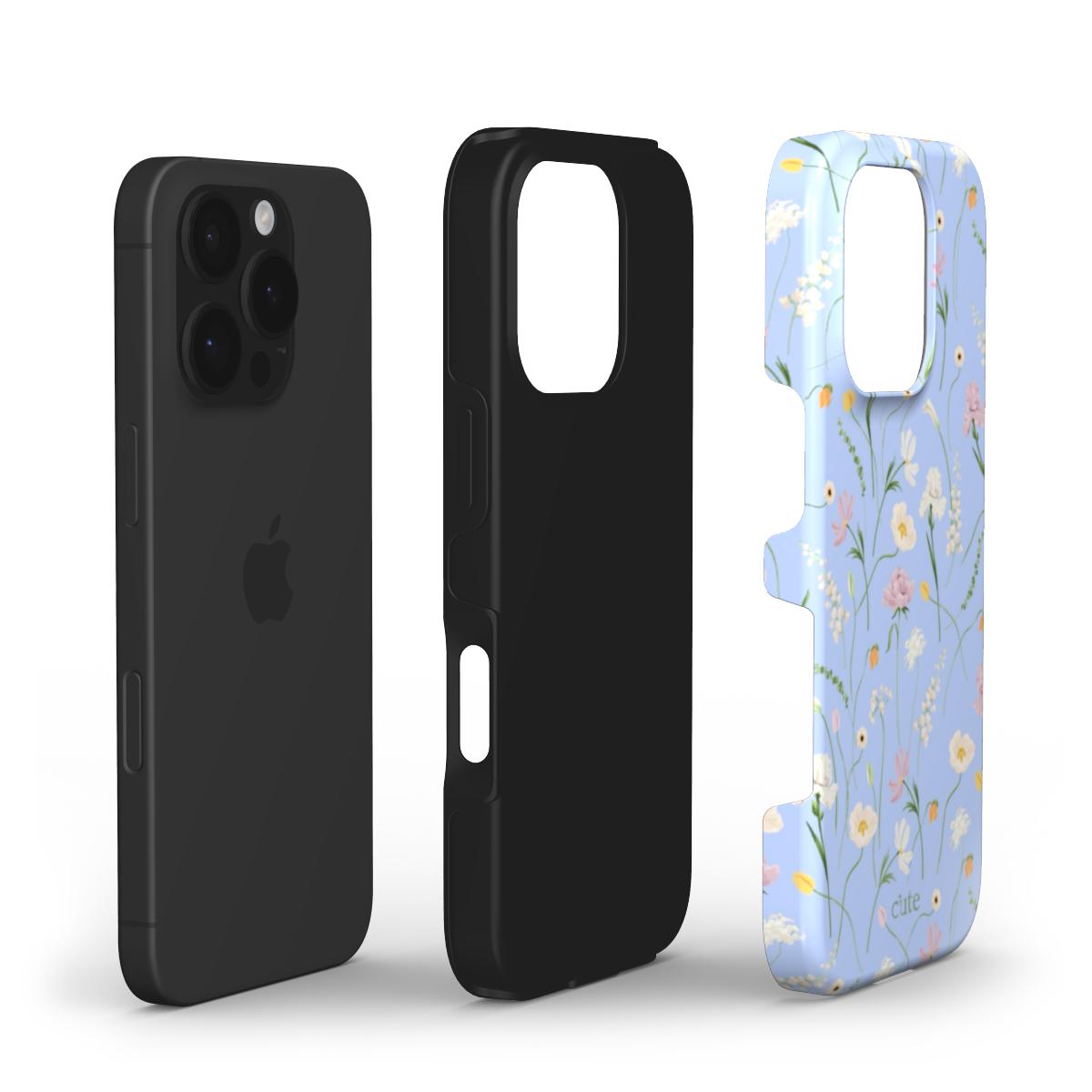 Sky Blue Wildflowers phone case