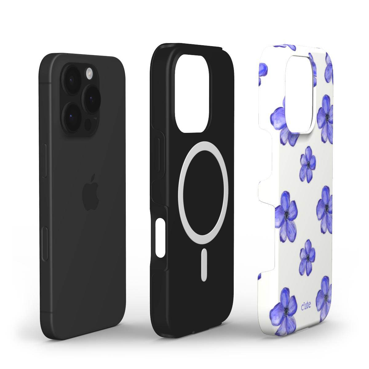 Forget-Me-Not Blue magsafe phone case