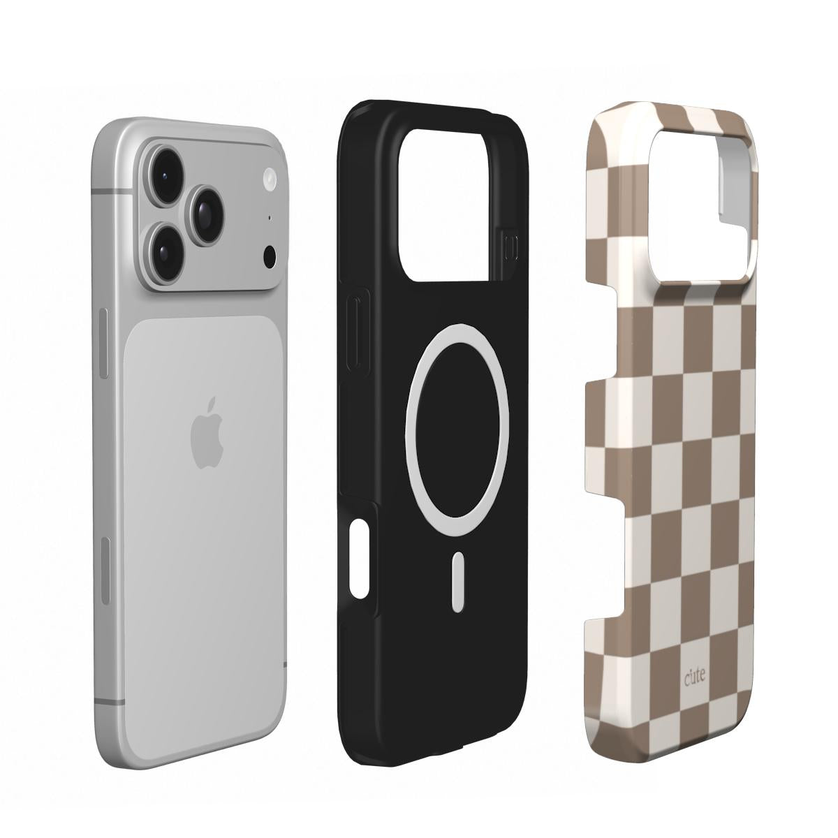 Latte check magsafe phone case