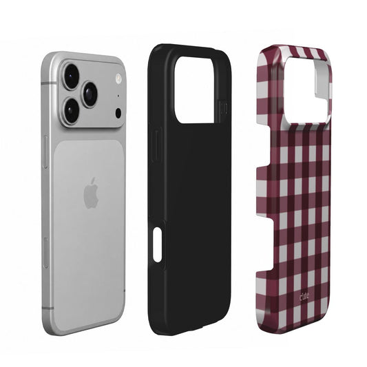 Merlot Check phone case