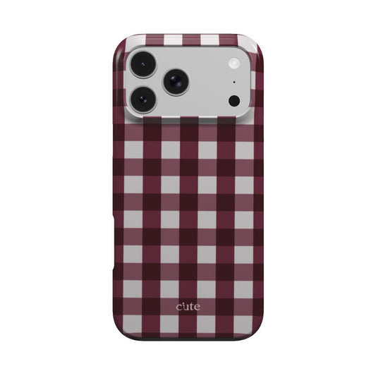 Merlot Check magsafe phone case