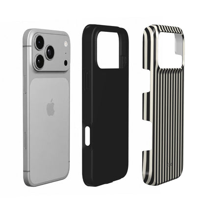 Noir Pinstripe phone case