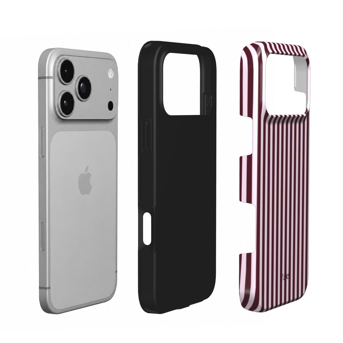 Burgundy Pinstripe phone case