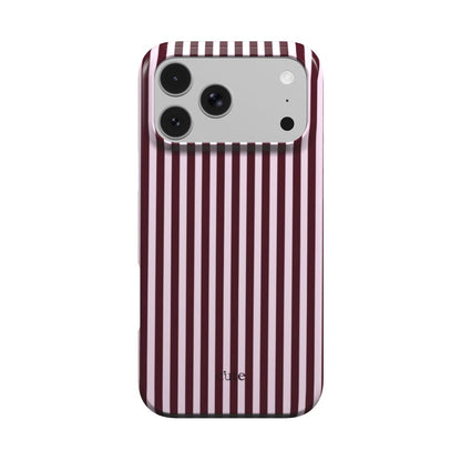 Burgundy Pinstripe magsafe phone case