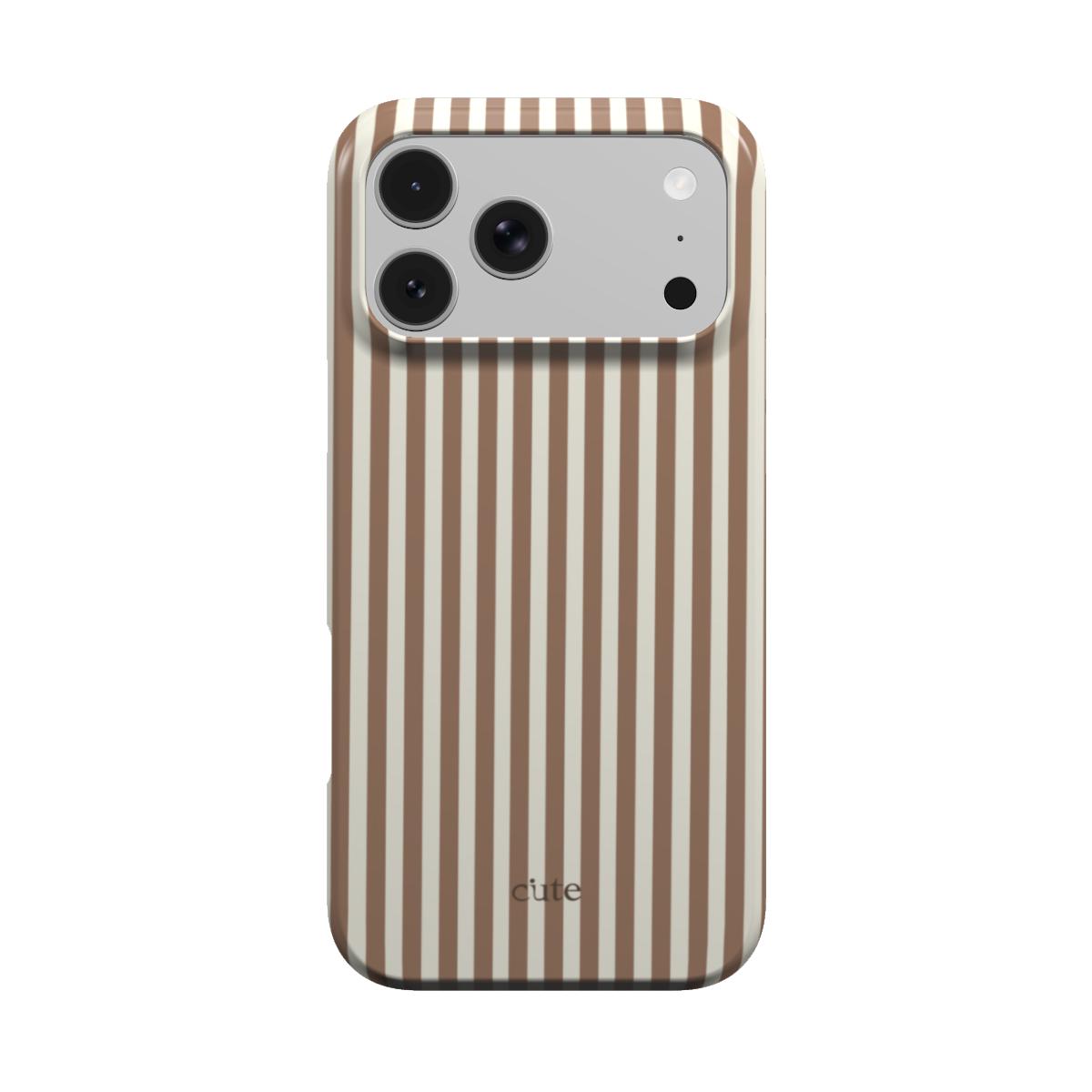 Latte Pinstripe magsafe phone case