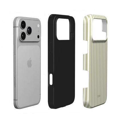Sage Pinstripe phone case