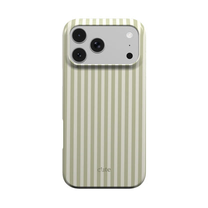 Sage Pinstripe magsafe phone case