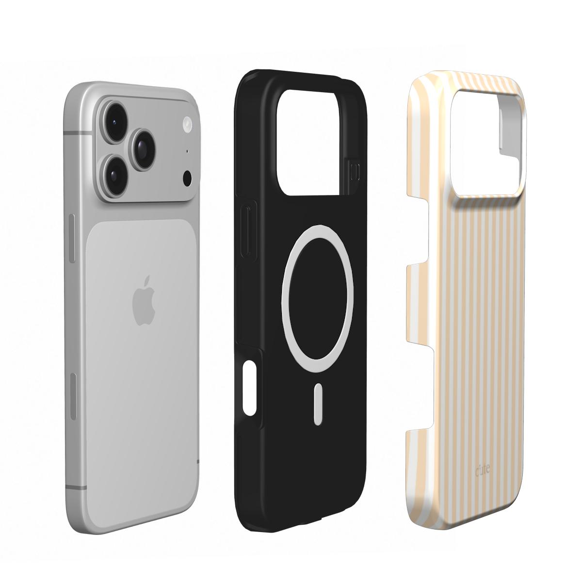 Yellow Stripes magsafe phone case