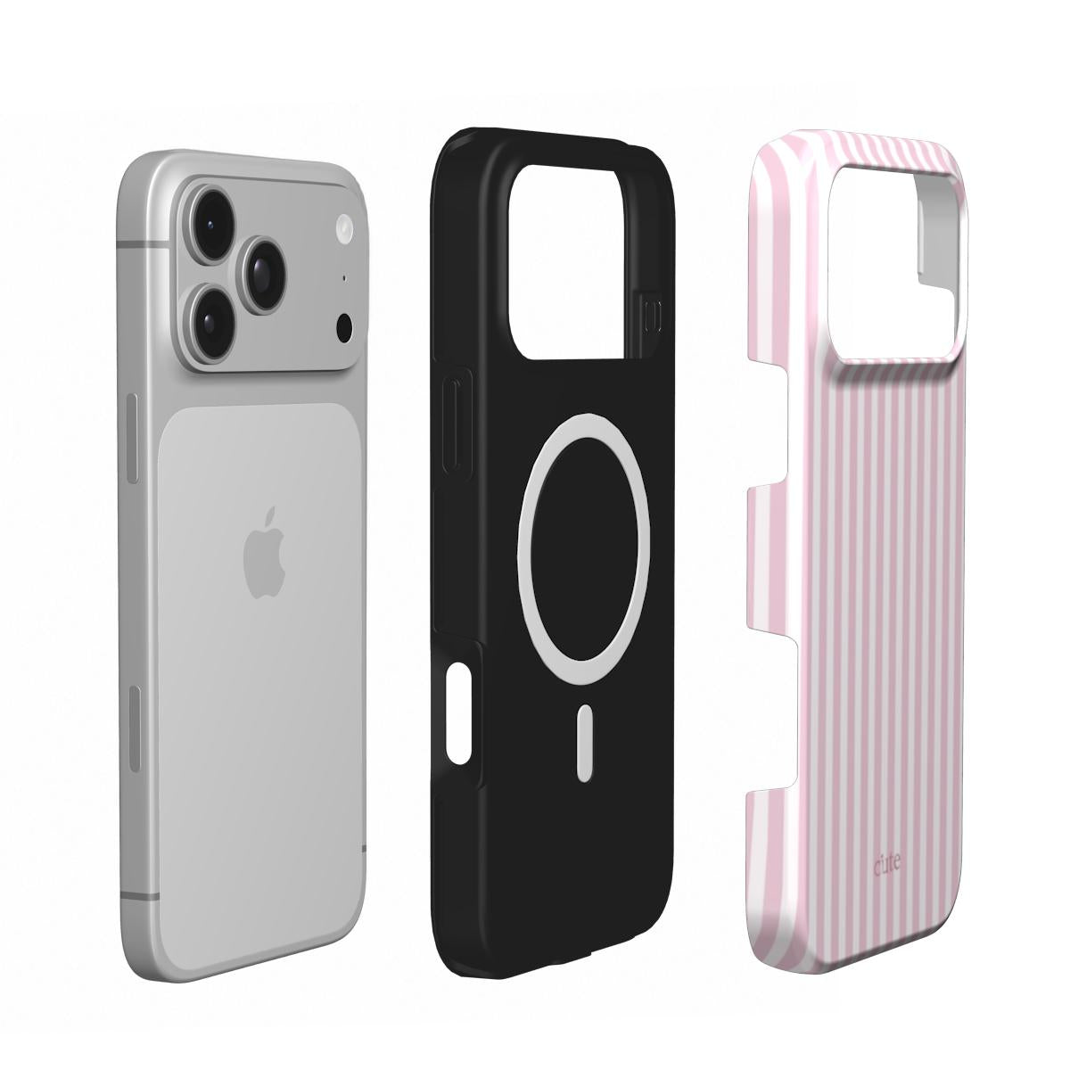 Light Pink Stripes magsafe phone case