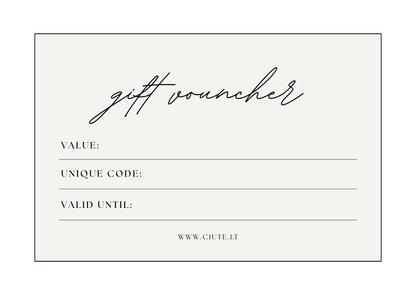 Skaitmeninis dovanų kuponas